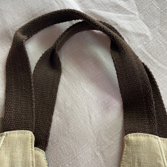 Vintage Antik Kraft Boho Chic bag cotton with leather fringe - Picture 8 of 14